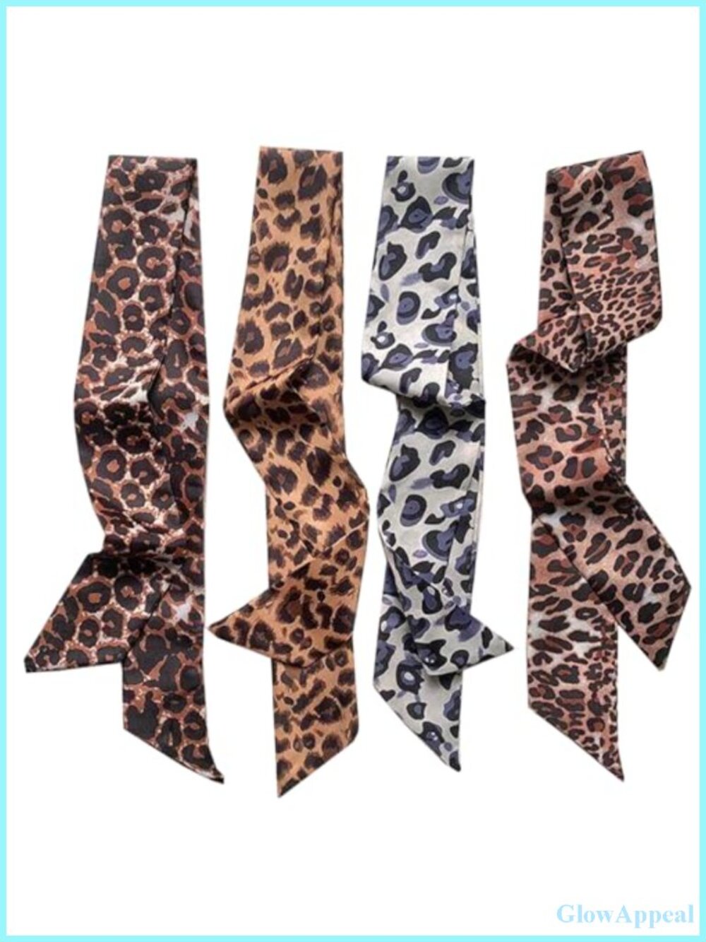Women's Silk Scarves for Bag Handbag Decoration, Imitation Silk Ribbon, Set of